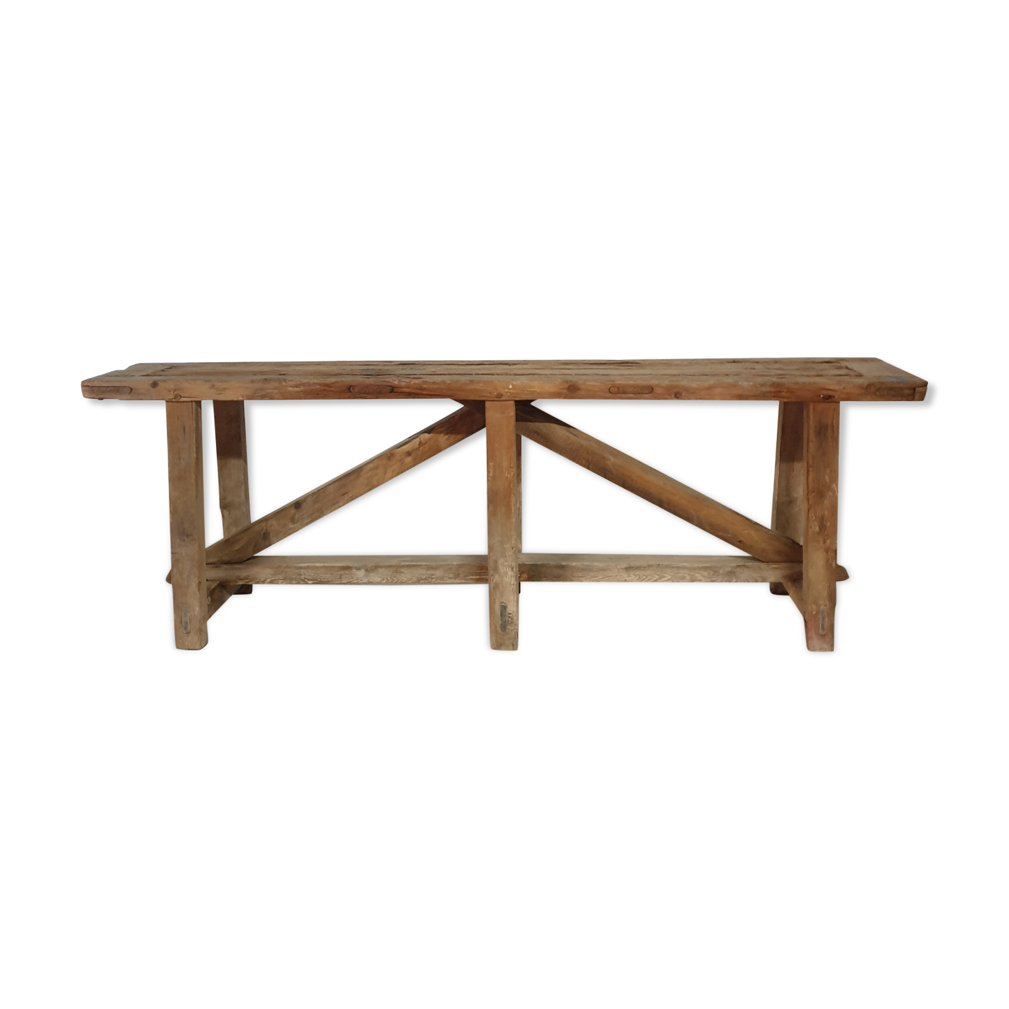 Washed wooden workshop console