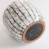 Vintage Hungarian Majolica cache-pot mid-century style Fat Lava ceramic