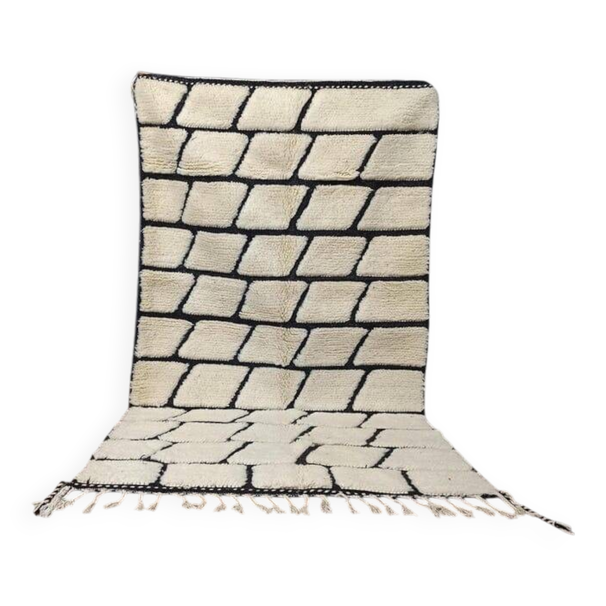 Handmade pure wool rug, traditional size 100 x 200 cm.