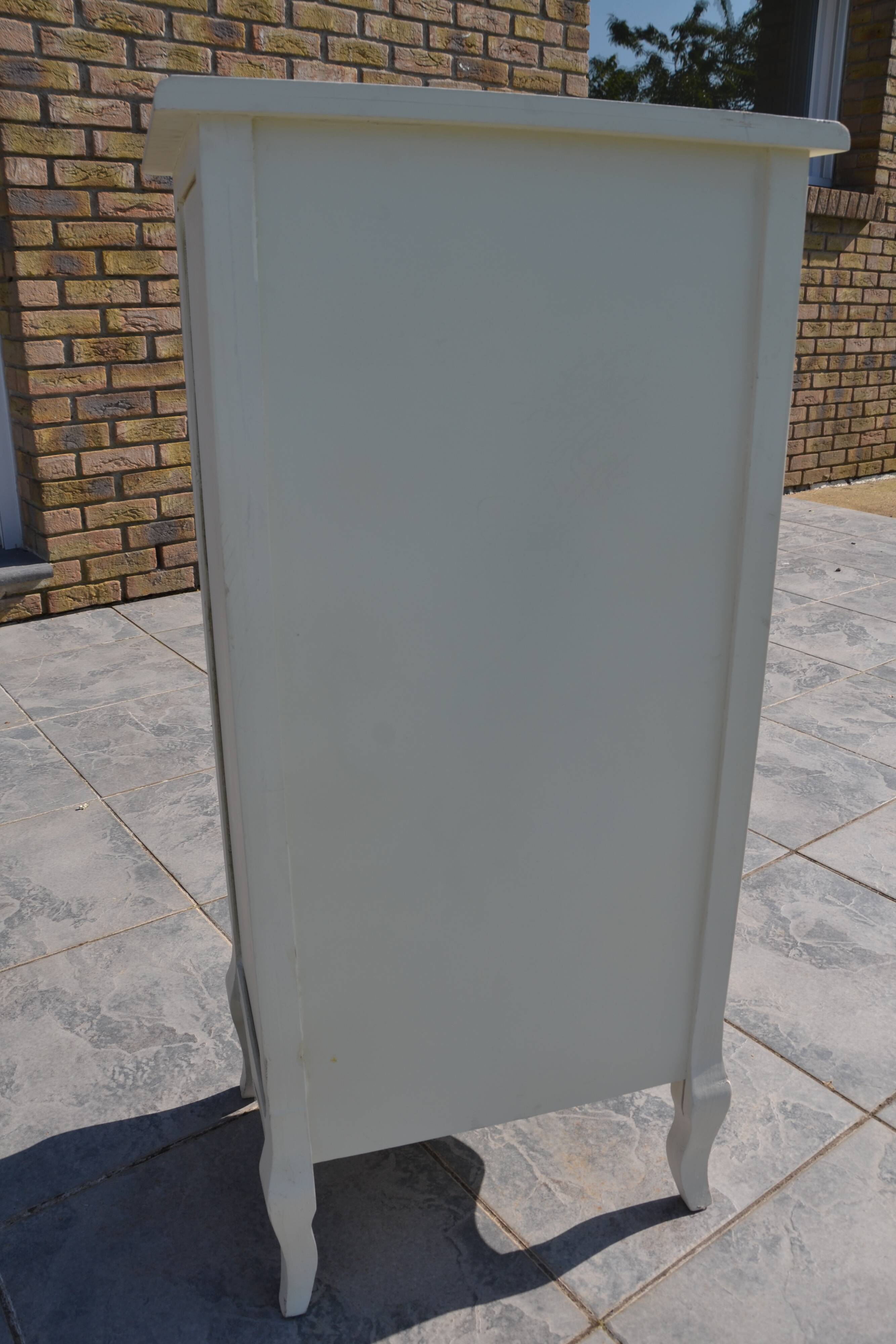 High weekly cabinet with 6 drawers in painted wood