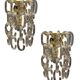 Set of 2 1980s Murano Glass Link Wall Sconces