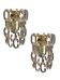 Set of 2 1980s Murano Glass Link Wall Sconces