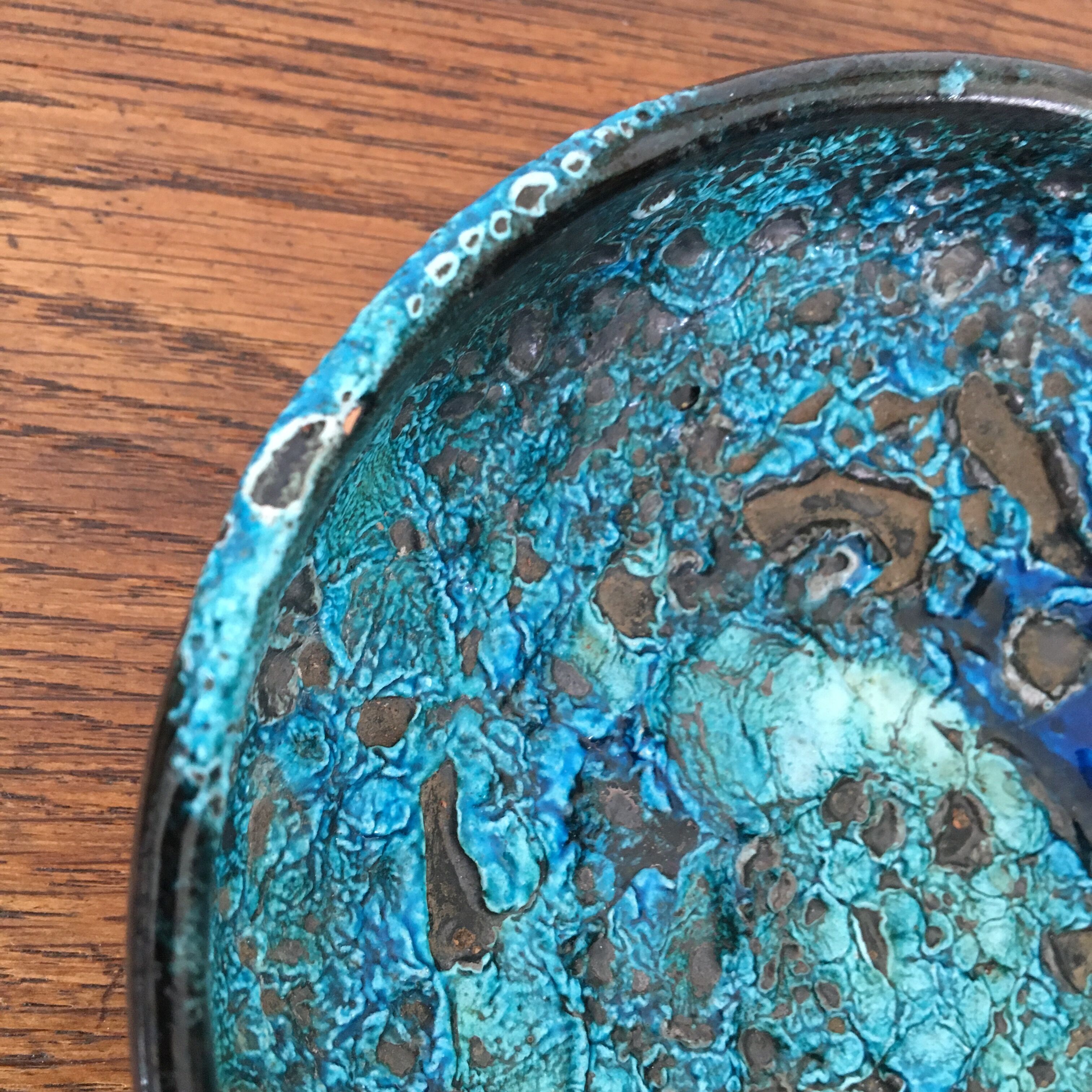Empty pocket ceramic cup Fat Lava turquoise