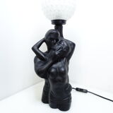 Ceramic love couple lamp and opaline ball