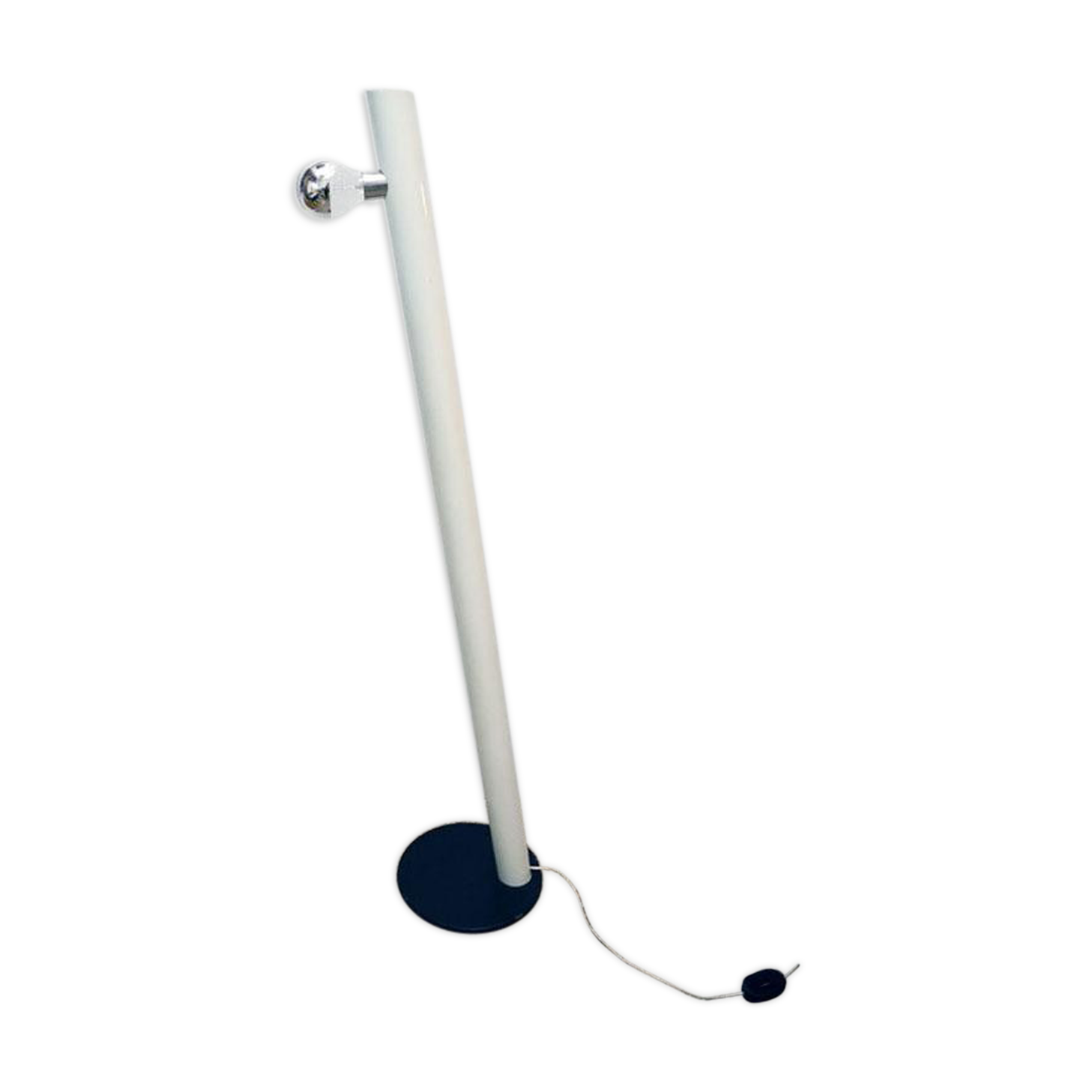 Sloped Italian floor lamp in painted metal 1970