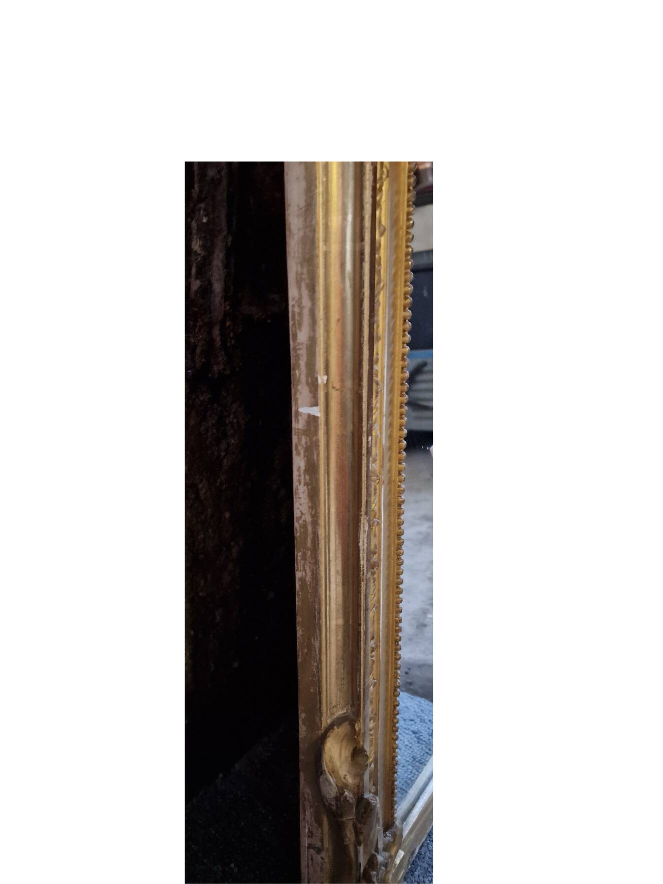 Very large XXL gilded mirror in the Louis XVI style