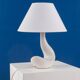French work - free-form ceramic lamp - france, circa 1950