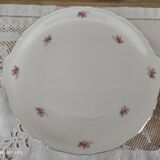 Dessert service 6 people 7 pieces porcelain Bavaria white decoration roses field flowers