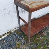 Iron workbench serving table