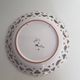 Decorative plate s6 Lallier in Moustiers with an openwork rim.