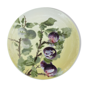 Plat aux prunes faïence
