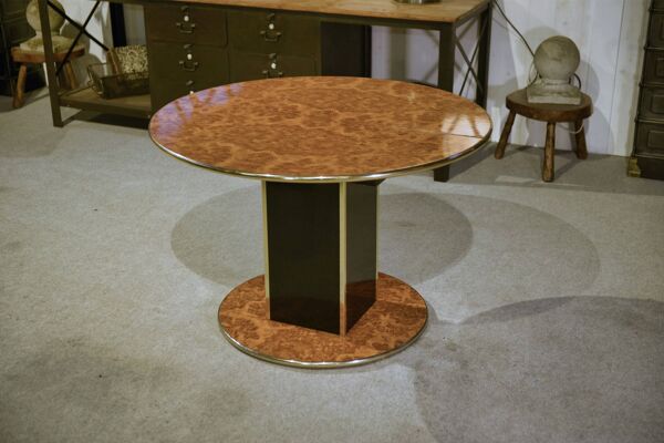 Table circulaire dans le goût de Willy Rizzo 1970’s