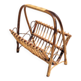 Porte revues vintage en rotin