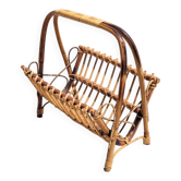 Vintage rattan magazine rack