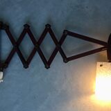 The Klint teak accordion wall lamp by Erik Hansen scandinavian 1950