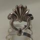 6 glass coasters and silver metal holder