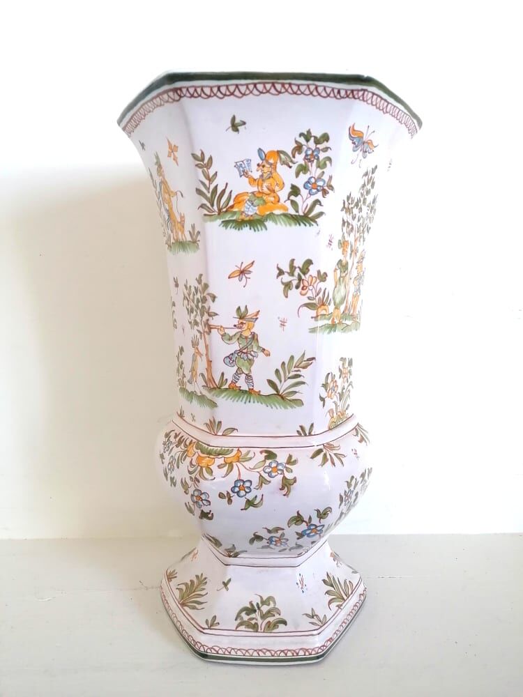 Vase Lallier in Moustiers 39cm