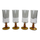 Amber footed glass