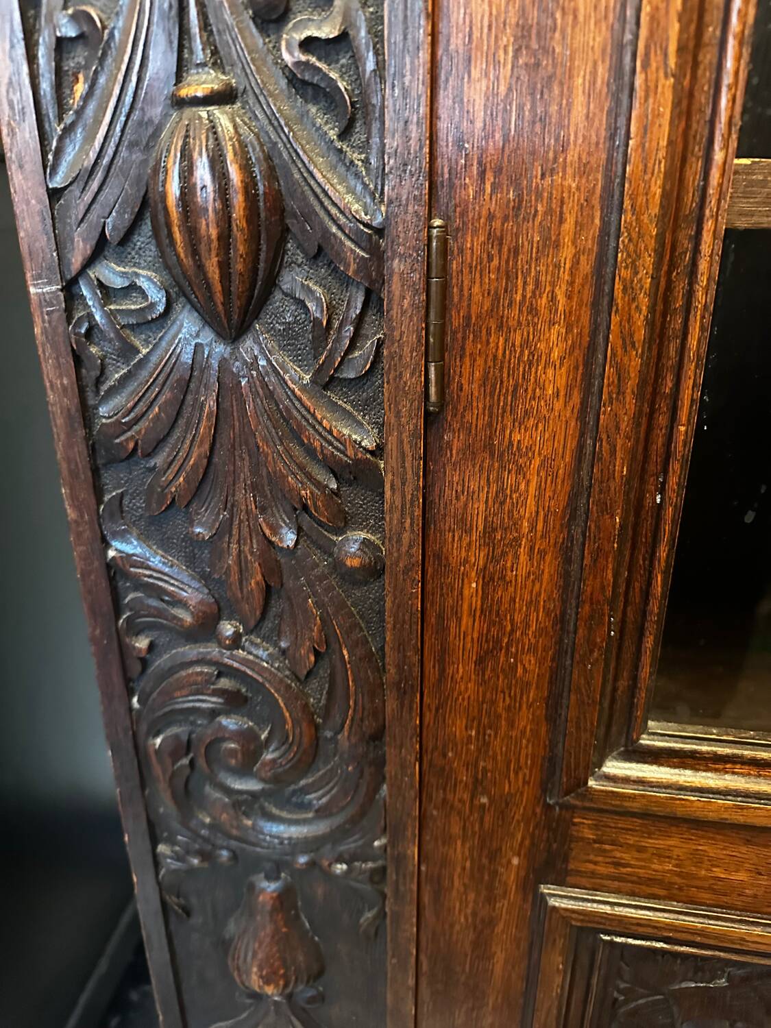 Large Renaissance Style Library Solid Oak 19th Century