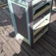 Meuble d appoint, commode 3 tiroirs, en bois, rénovée vintage