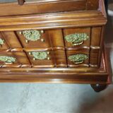 Library-Argentier-window in ceylon solid teak circa 1960