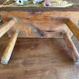 Low wooden stool