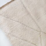 Moroccan berber carpet blessed ouarain ecru with diamond patterns engraved 304x204cm