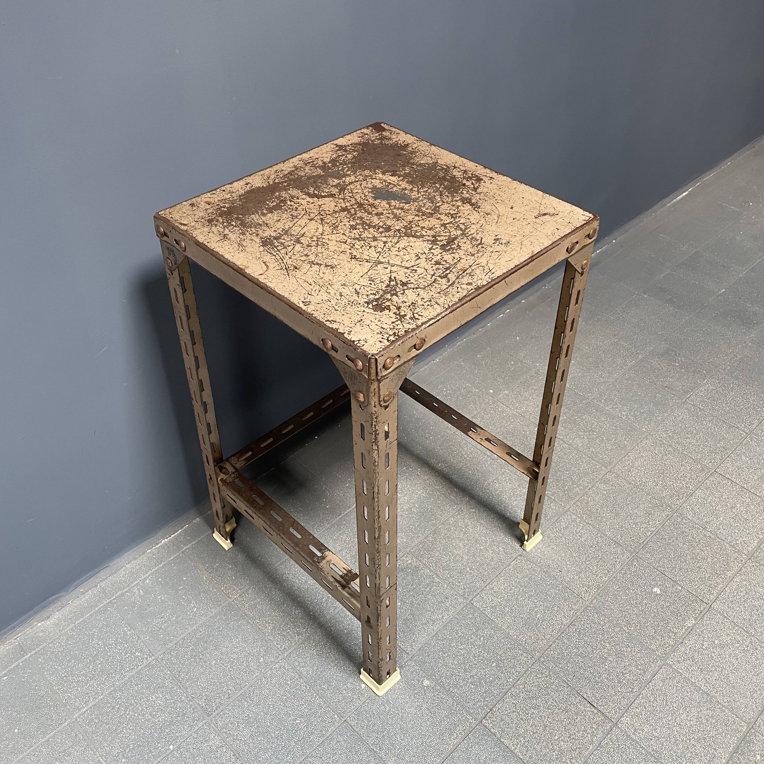 Industrial vintage iron side table