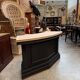 Comptoir de bar incurvé XXème