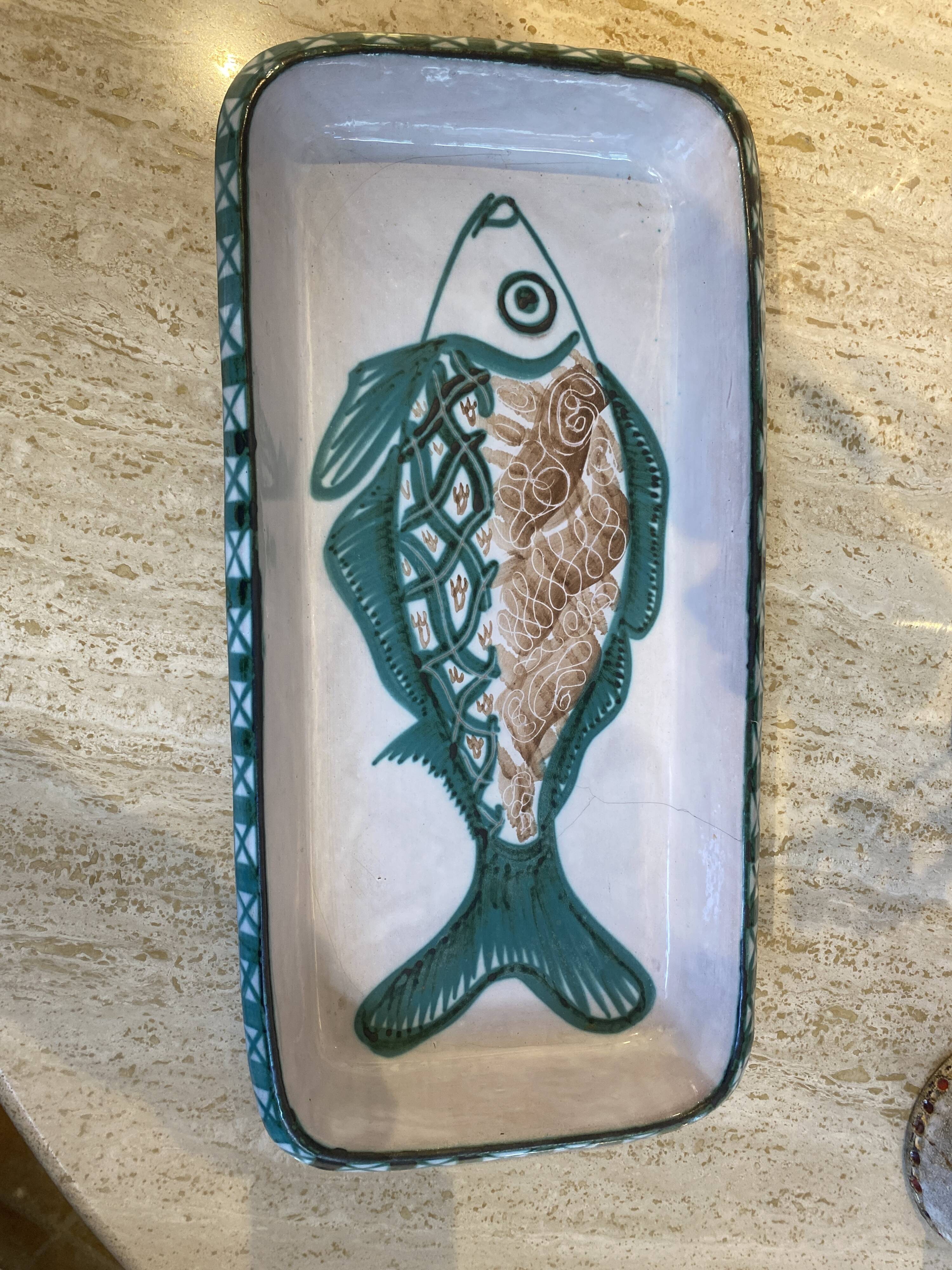 Énorme plat a poisson de robert picault
