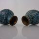 Vintage Indian Copper & Turquoise Stone Ashtrays, 1960s, Set of 2