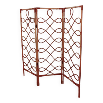 Vintage rattan screen