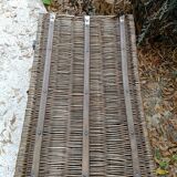 Large old vintage wicker trunk with 2 padlock closures