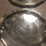 4 carved silver metal coasters
