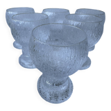 6 Finnish crystal glasses Timo Sarpaneva Kekkerit Ölkky Littala