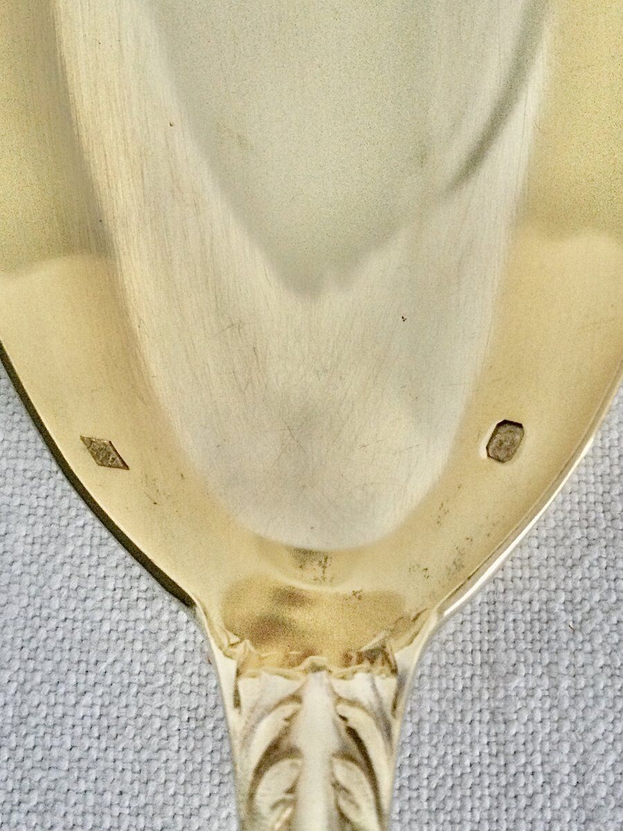 Emile puiforcat - solid silver and vermeil salad cutlery