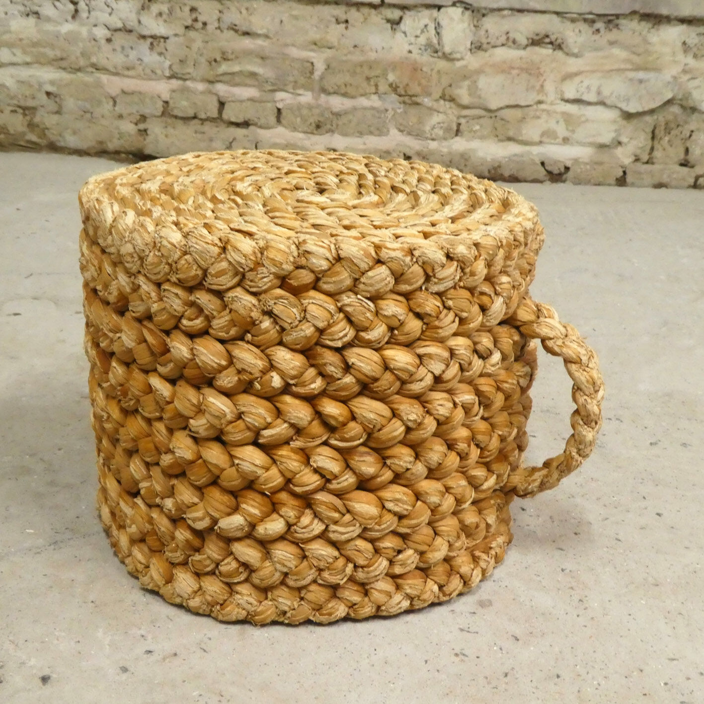 Braided rush ottoman, 1950