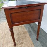 Black leather desk with extensions