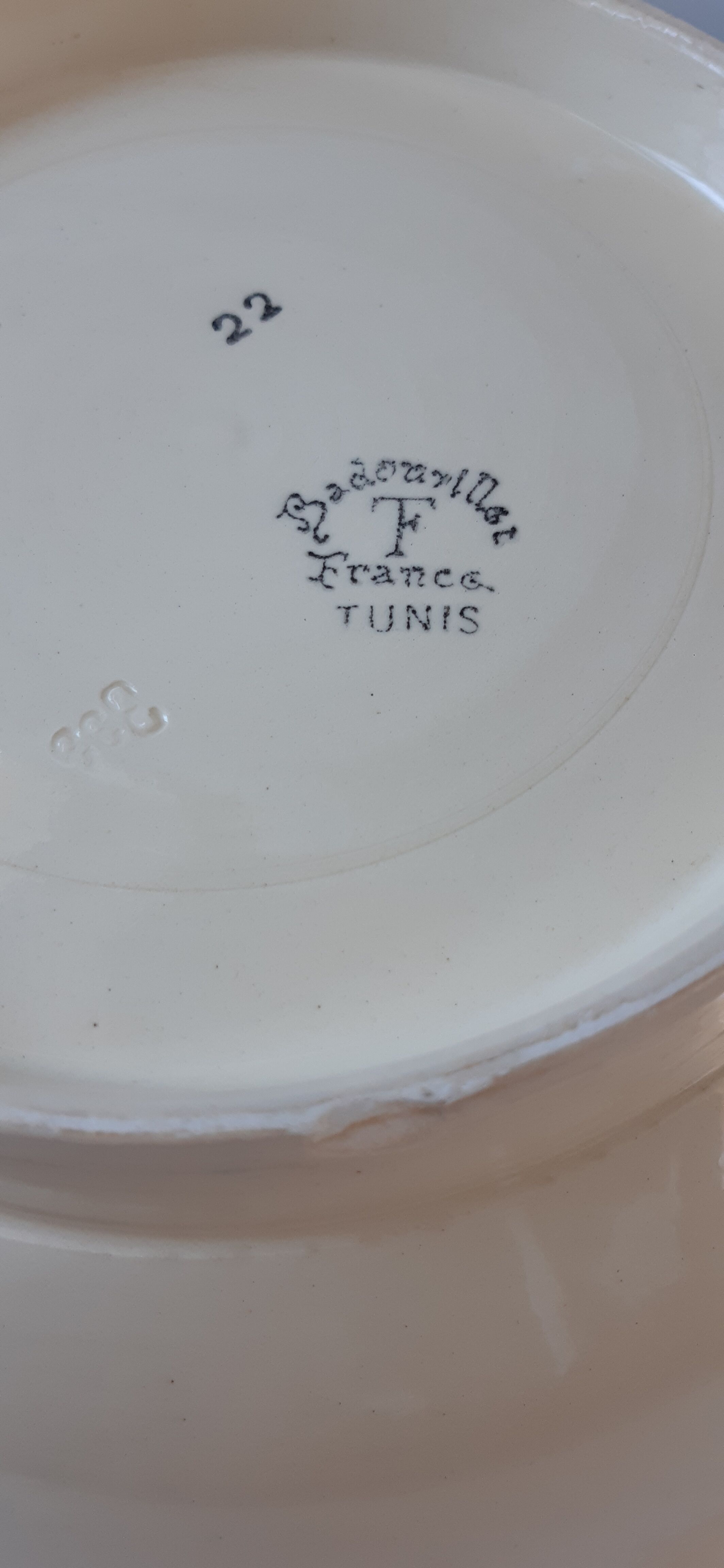 Salad bowl Badonviller model "Tunis" years 30-40