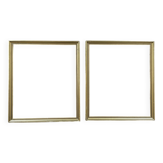 Set of 2 golden frames 26x30cm