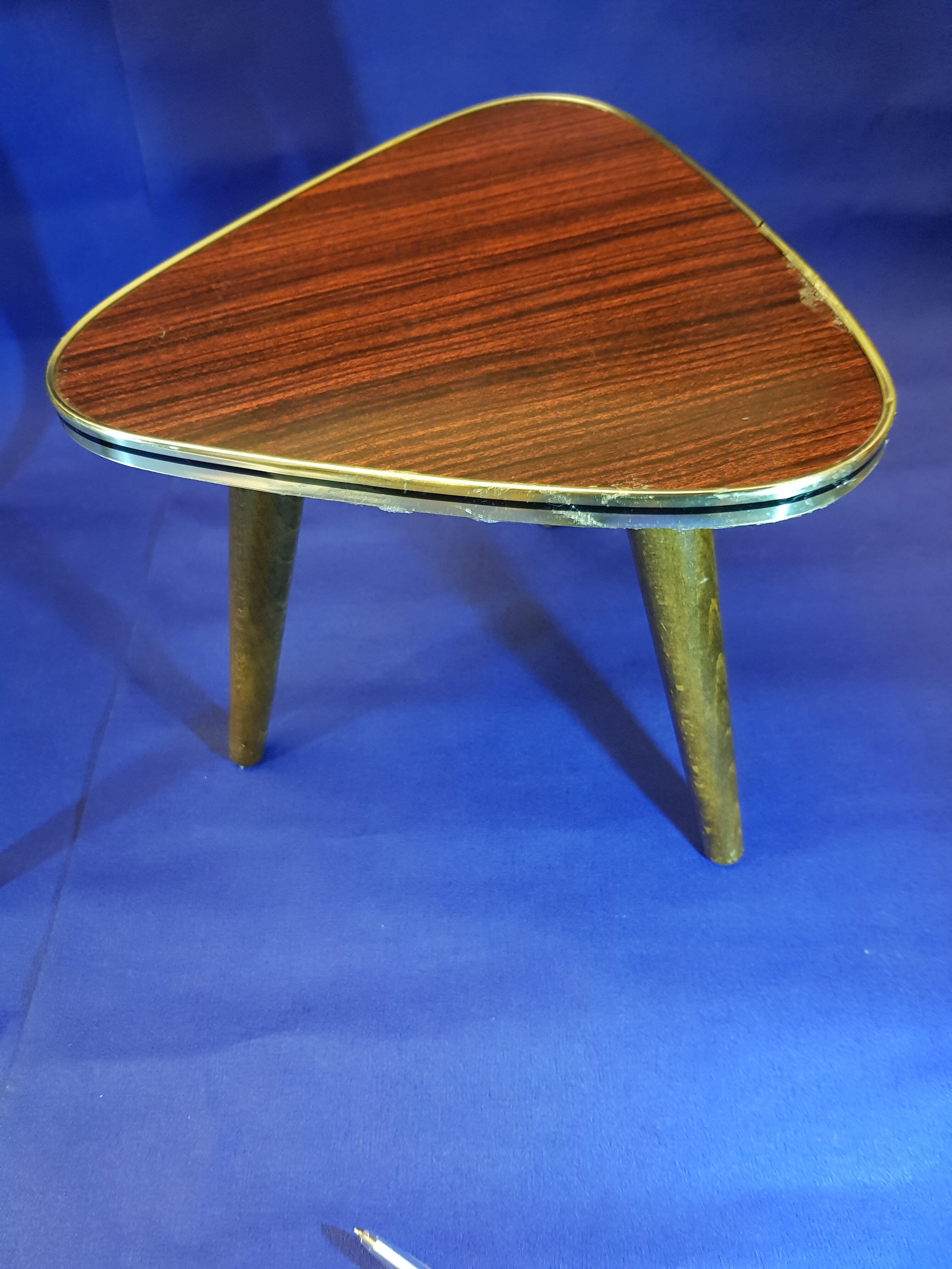 2 vintage 1970s tripod tables