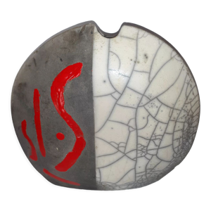 Vase en grès raku