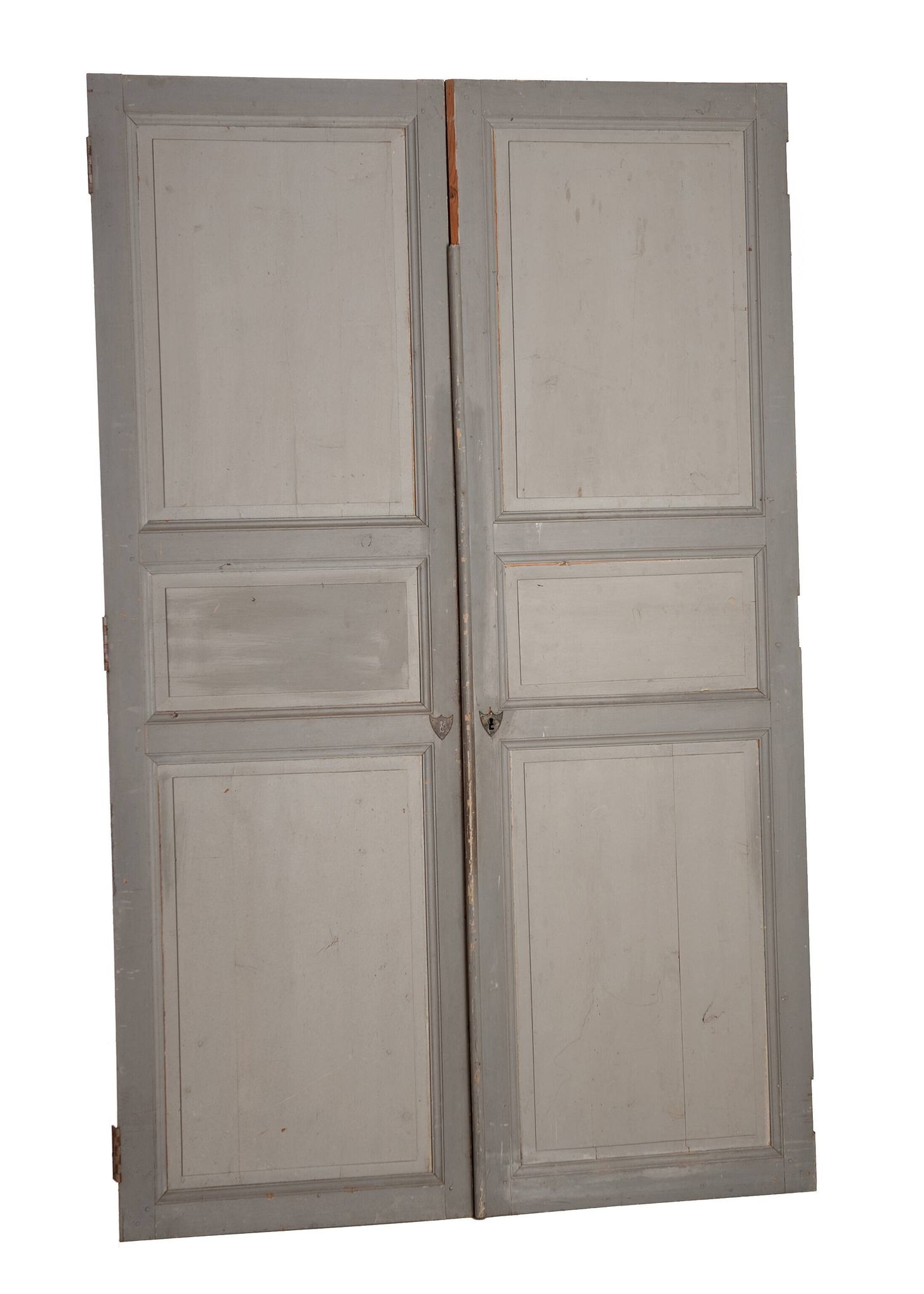 Porte double vantaux d'intérieur en sapin  fin 18eme