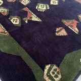 Hand-tufted artistic rug Vezeley by Tisca France 1990s