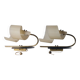 Pair of vintage wall lamps from the 1950s in brass.
