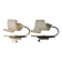 Pair of vintage wall lamps from the 1950s in brass.