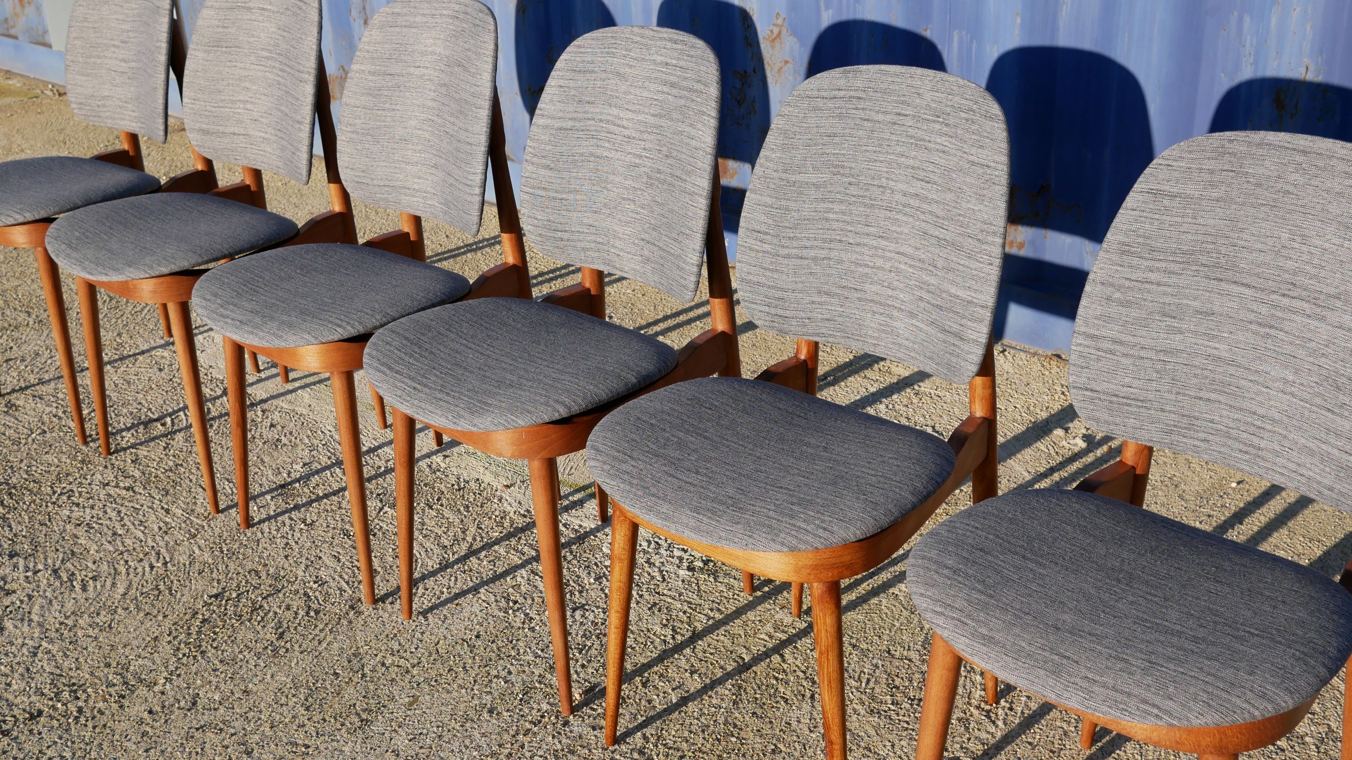 Set of 6 chairs "pegase" by baumann, 60 years