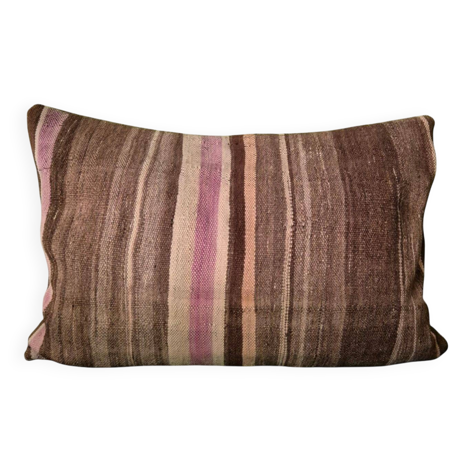 Cushion cover in an old Berber blanket.