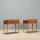 Paire de tables de chevet vintage avec tiroir années 1950