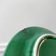 dessert service 12 dessert plates and a green and golden Art Deco cake dish 40s